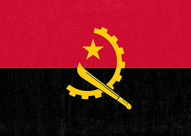Angola Flag Distressed