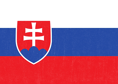 Slovakia Flag Distressed