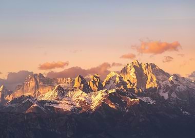 Golden Hour Mountain Peaks