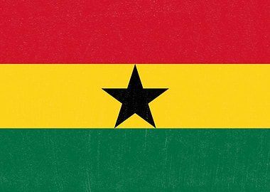 Ghana Flag Distressed
