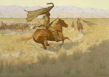 Native American Horsemen on the Plains