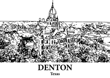 Denton Texas Cityscape