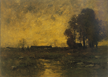 Golden Hour Landscape Painting