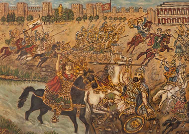 Alexander the Great killing Mithridates