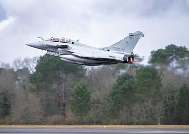 French Air Force Rafale taking off