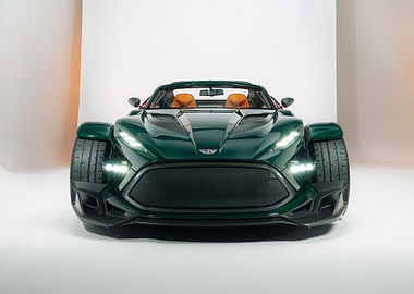 Green Aston Martin Sports Car