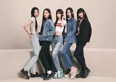 newjeans Posing in Denim Outfits