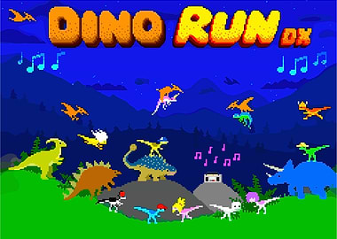 Dino Run DX Pixel Art