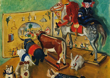 Vintage Toy Collection Still Life