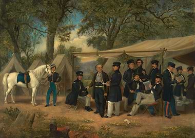 Military Officers in Camp