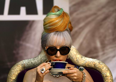 Lady Gaga with Tea