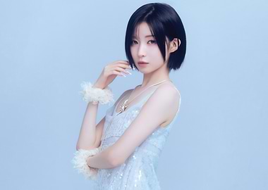 K-Pop Idol in White Dress asa babymonster