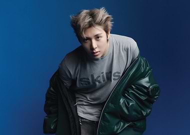 allday project in Grey T-shirt and Green Jacket