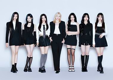 babymonster Poses in Black Outfits