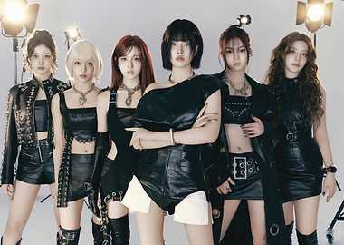 stayc in Black Leather Outfits