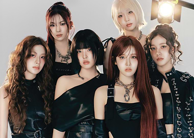 stayc Posing in Black Outfits