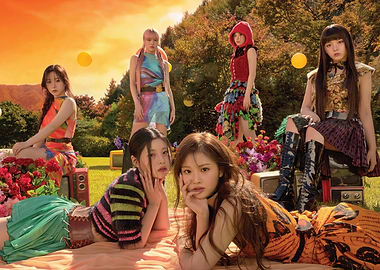 nmixx Poses in Outdoor Picnic Setting