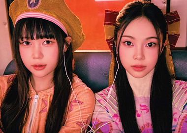 babymonster with headphones