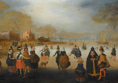 Winter Ice Skating Scene