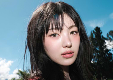 Sui KiiiKiii with Dark Hair and Pink Blush