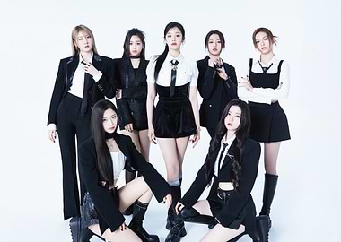 babymonster K-Pop Idols in Black and White Outfits