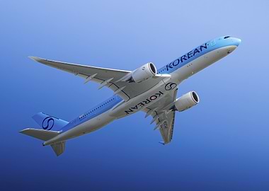 Korean Air A350 in Flight