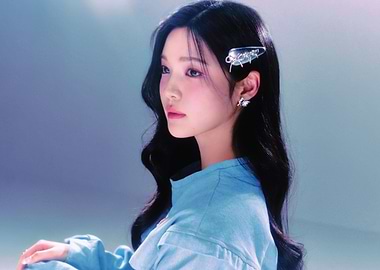 yuha babymonster with Blue Shirt and Hair Accessories