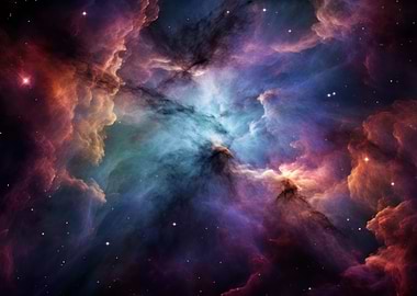 Vibrant Nebula in Deep Space