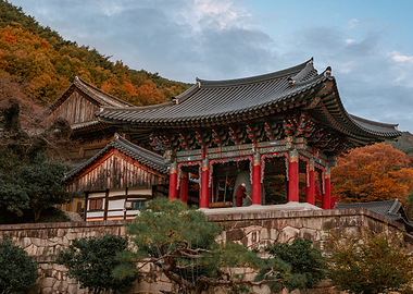 Korean Temple in Autumn