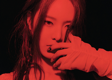 Red-Toned Portrait of a bang jeemin izna