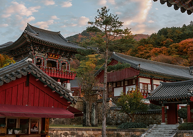 Autumn Temple in Korea