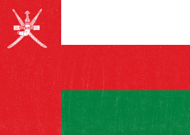 Oman Flag Distressed