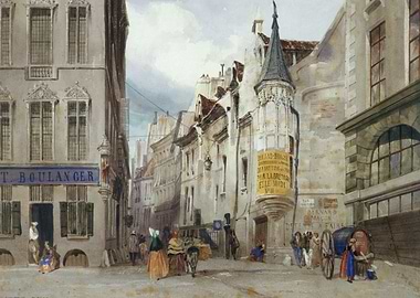 European Street Scene with Figures