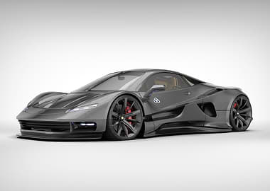 Futuristic Carbon Fiber Sports Car