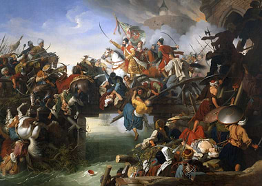 Battle Scene on a Bridge