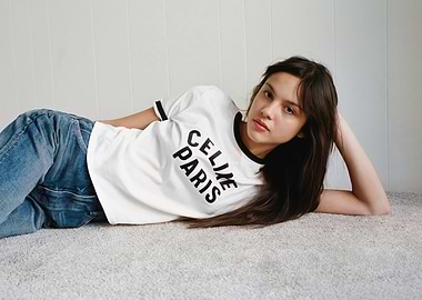 Olivia Rodrigo in Celine Paris T-shirt