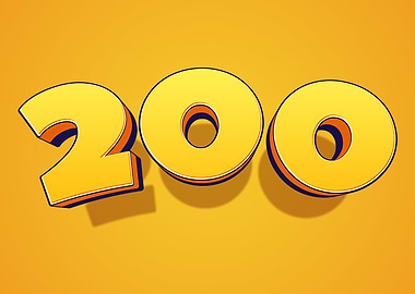 3D Number 200