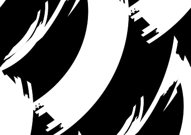 Abstract Black and White Brush Strokes