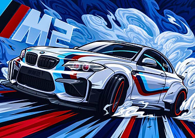 BMW M2 Drifting with Smoke
