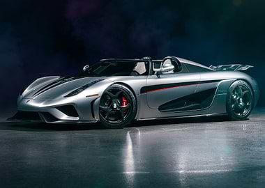 Silver Koenigsegg Jesko Absolut Roadster