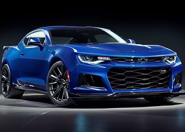 Blue Chevrolet Camaro ZL1