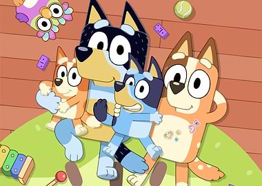 Bluey Family with Toys