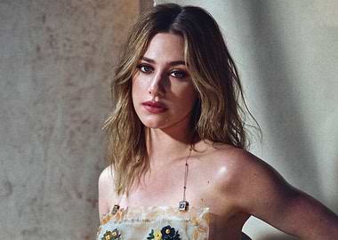 Lili Reinhart Poses in Floral Top