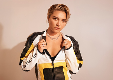 Florence Pugh in a Biker Jacket