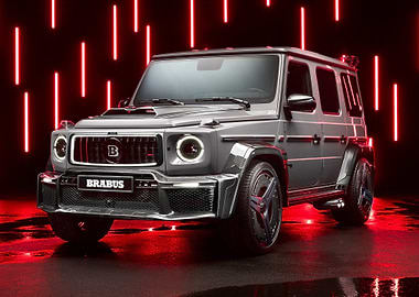 Brabus G-Wagon with Red Neon Lights