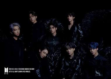 BTS members in dark attire