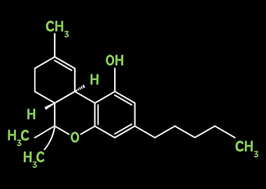 CBD Molecule Poster, Cannabidiol Chemical Structure Print, Cannabis Science Wall Art