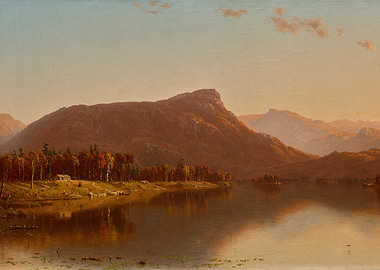 Autumn Mountain Lake Landscape