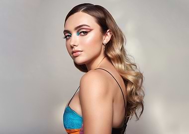 Peyton List with Bold Makeup