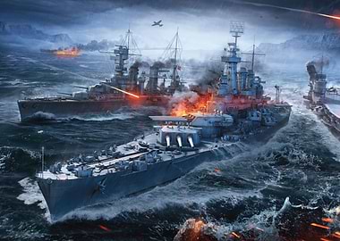 Battleships in Naval Combat world of warships